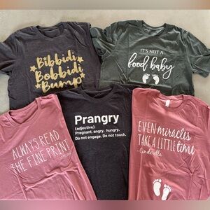 Bundle of Maternity/Pregnancy Announcement T-Shirts